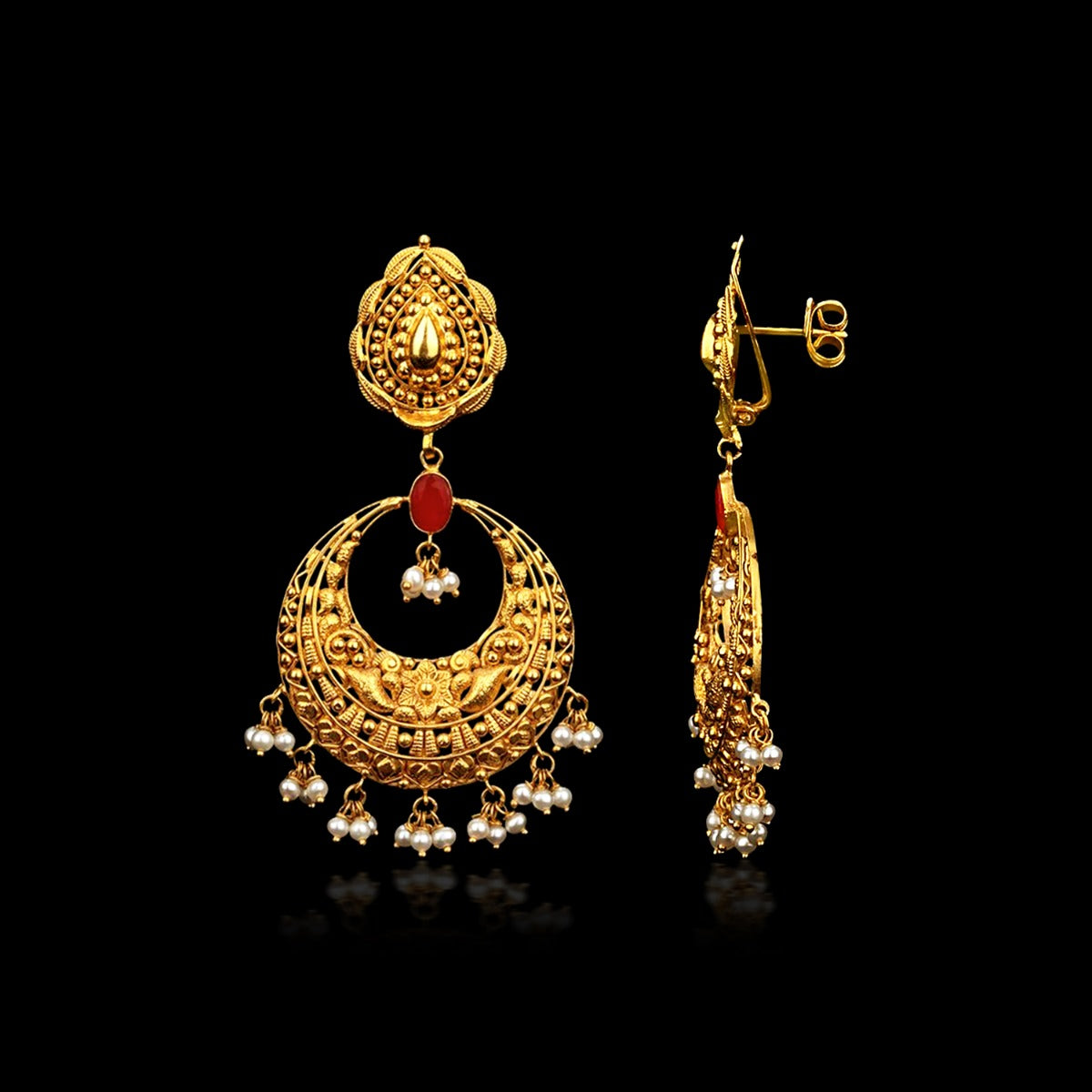 Floral Classic Traditional Earrings