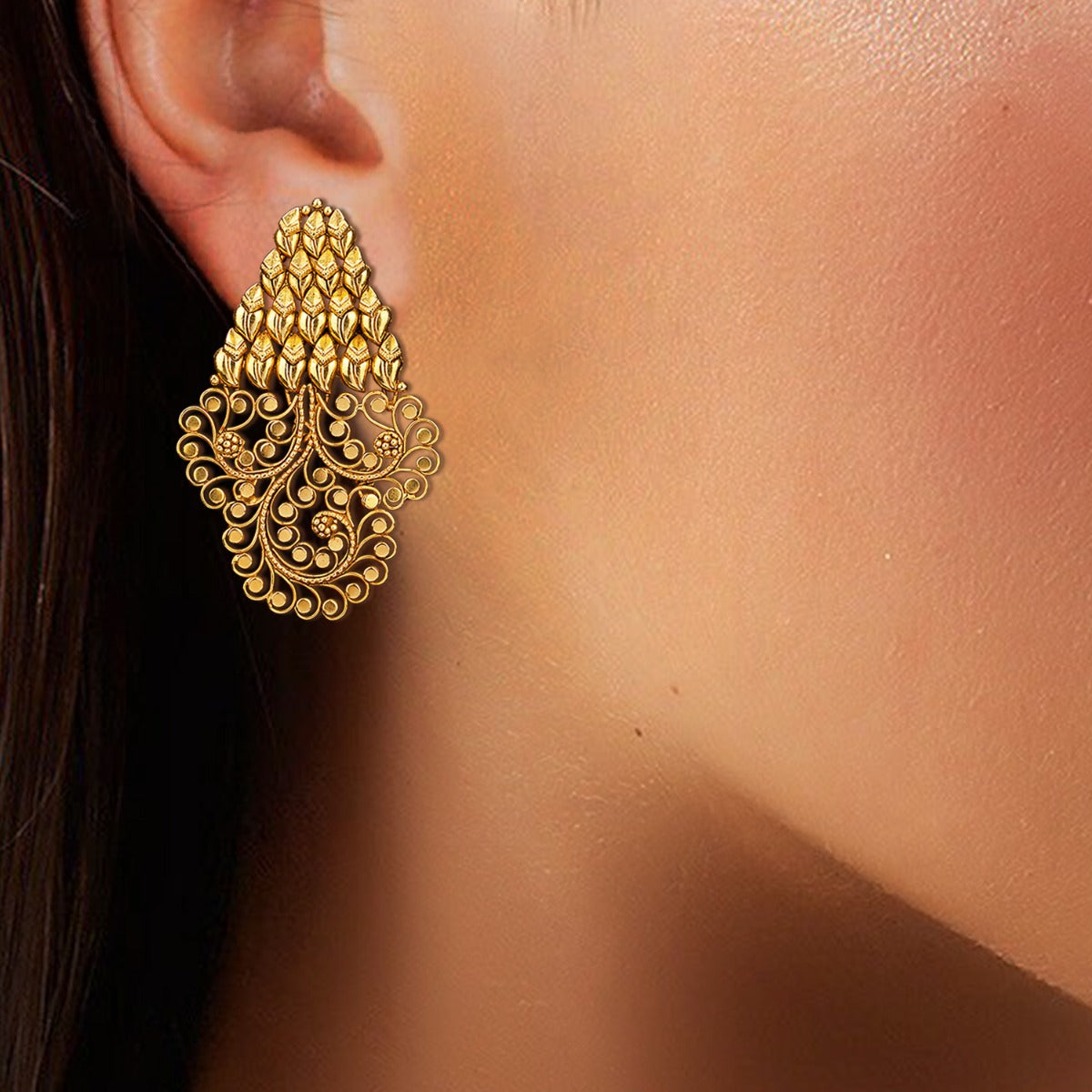 Anthill Gold Earrings
