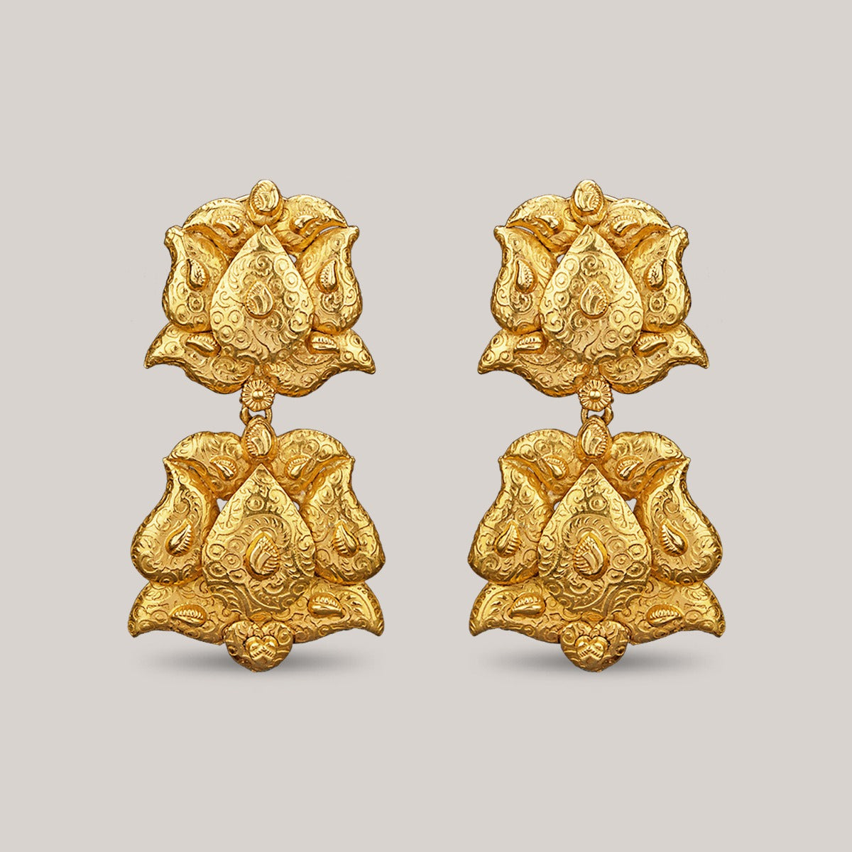 Forest Flower Gold Earrings