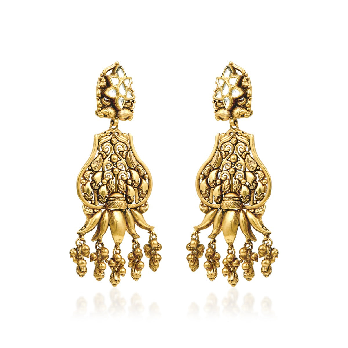 Glory Mesh Gold Earrings
