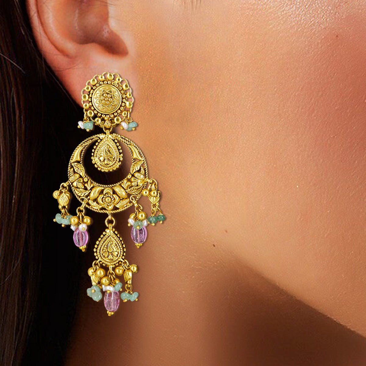 Gold Moon Earrings