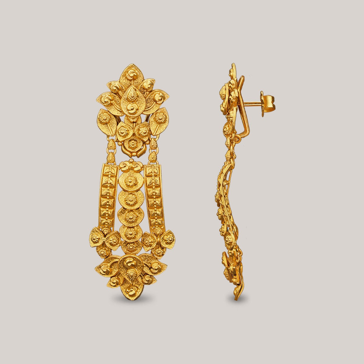 Banded Gold Earrings
