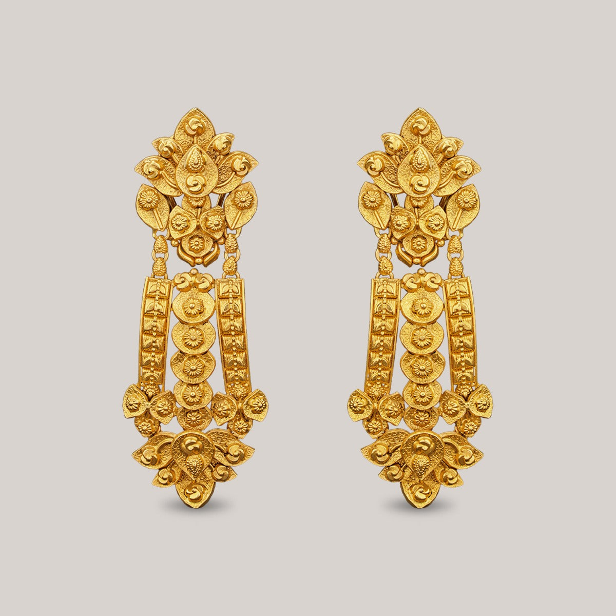 Banded Gold Earrings