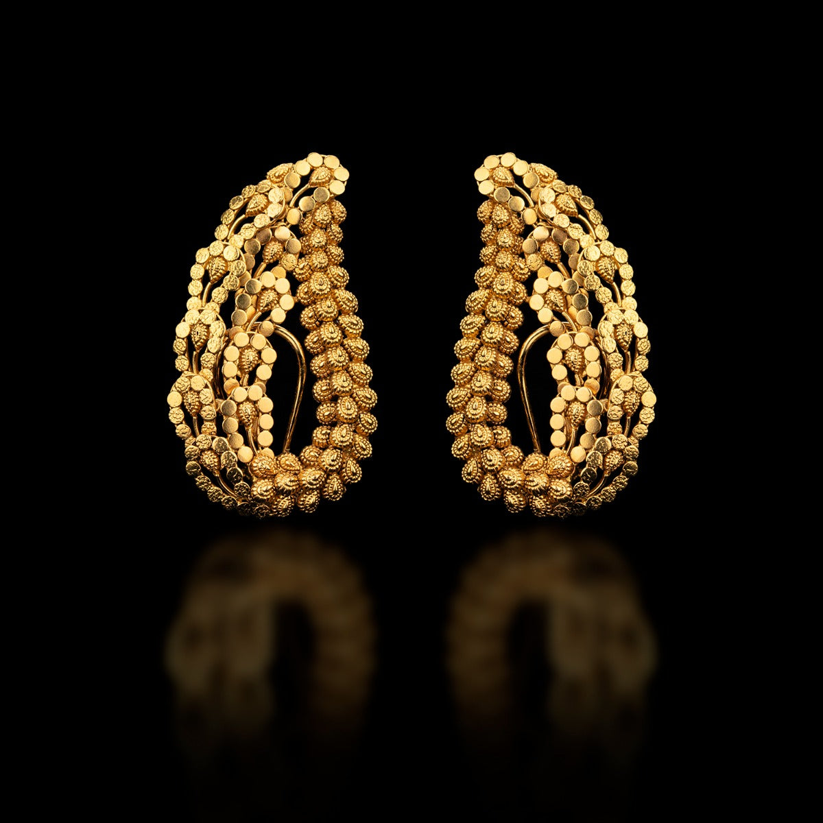 Creeper Climber Gold Earrings
