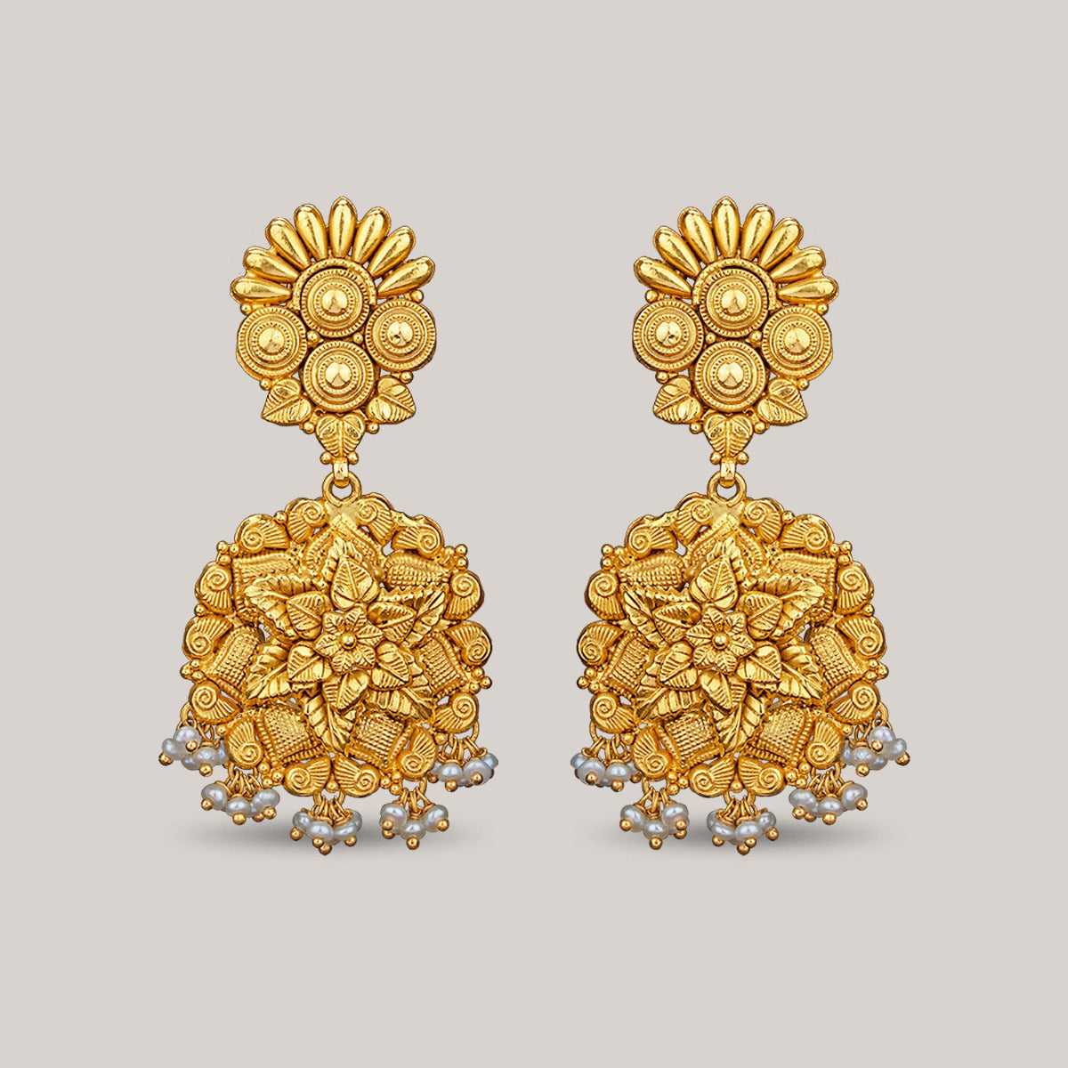 Rose Mist Gold Earrings