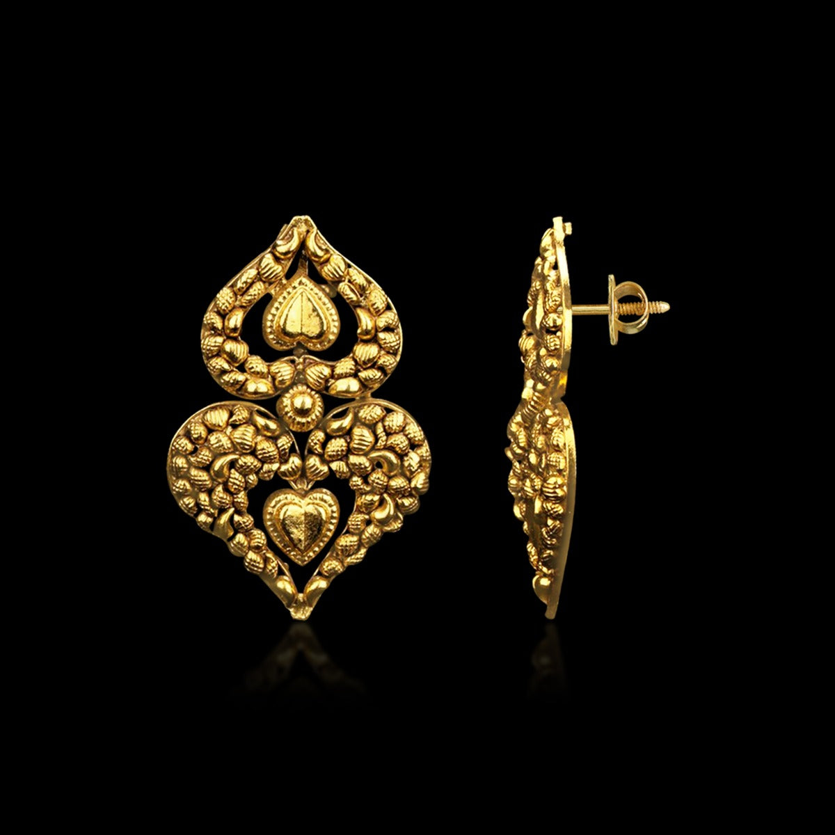 Temple Petal Gold Earrings