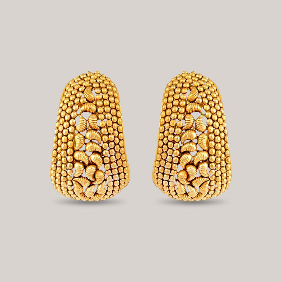 Gold Ball Hoops Gold Earrings