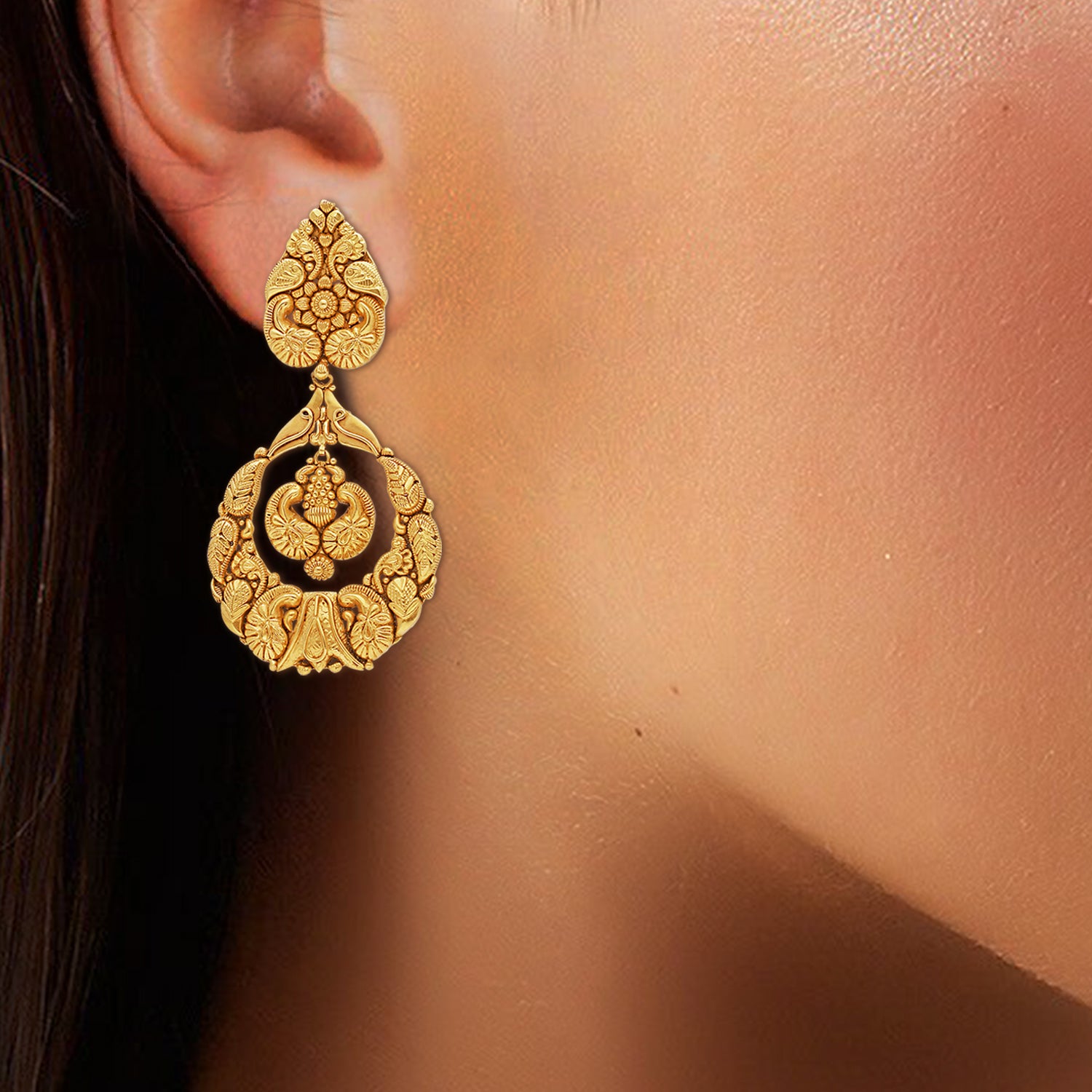 Diya Light Gold Earrings
