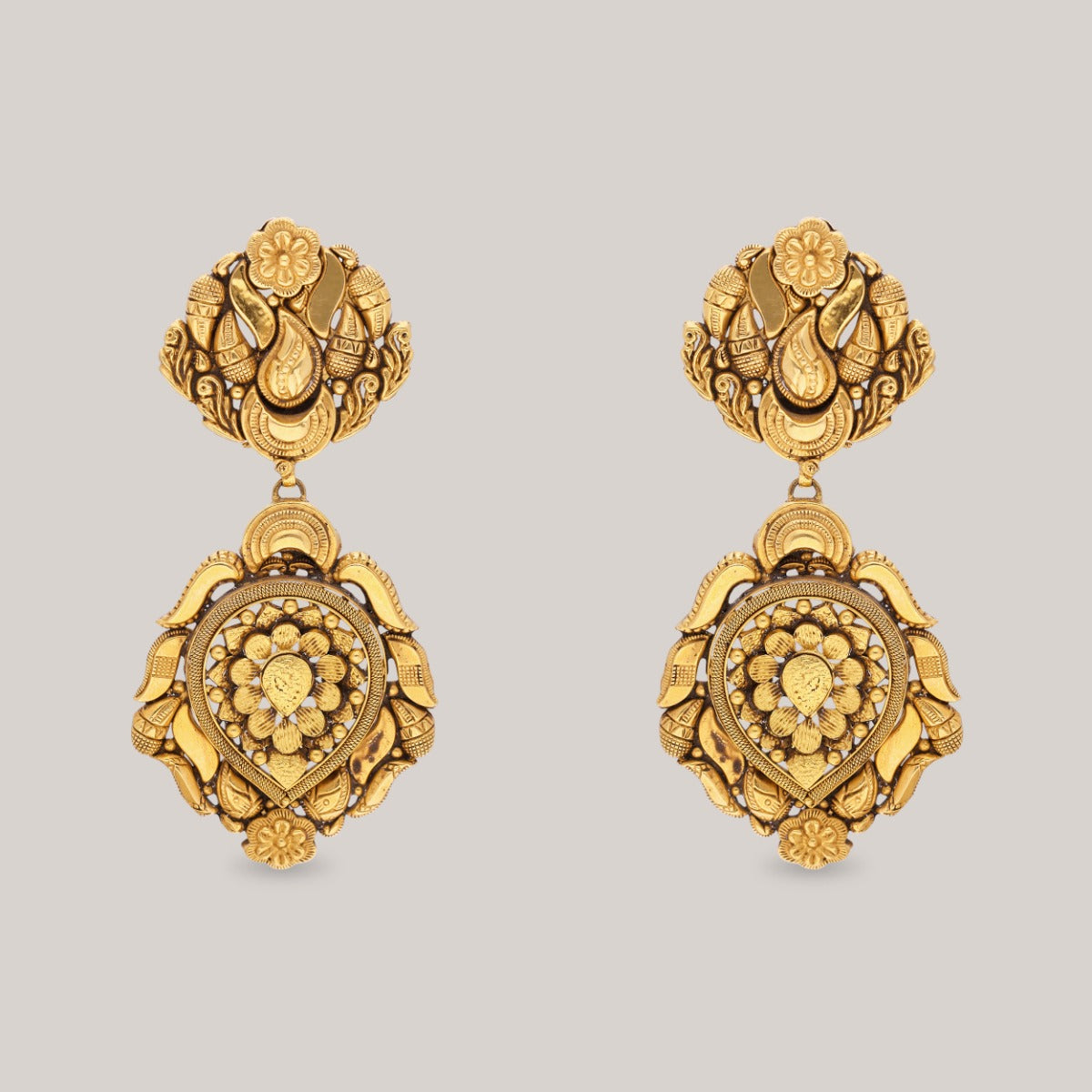 Ethereal Flame Gold Earrings