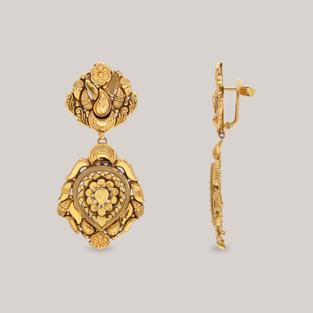 Ethereal Flame Gold Earrings