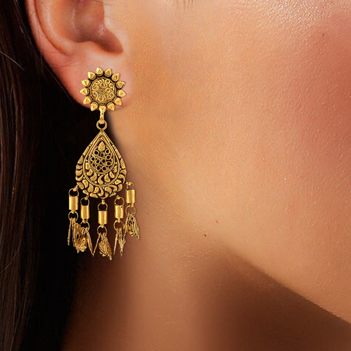 Trendy Gold Earrings