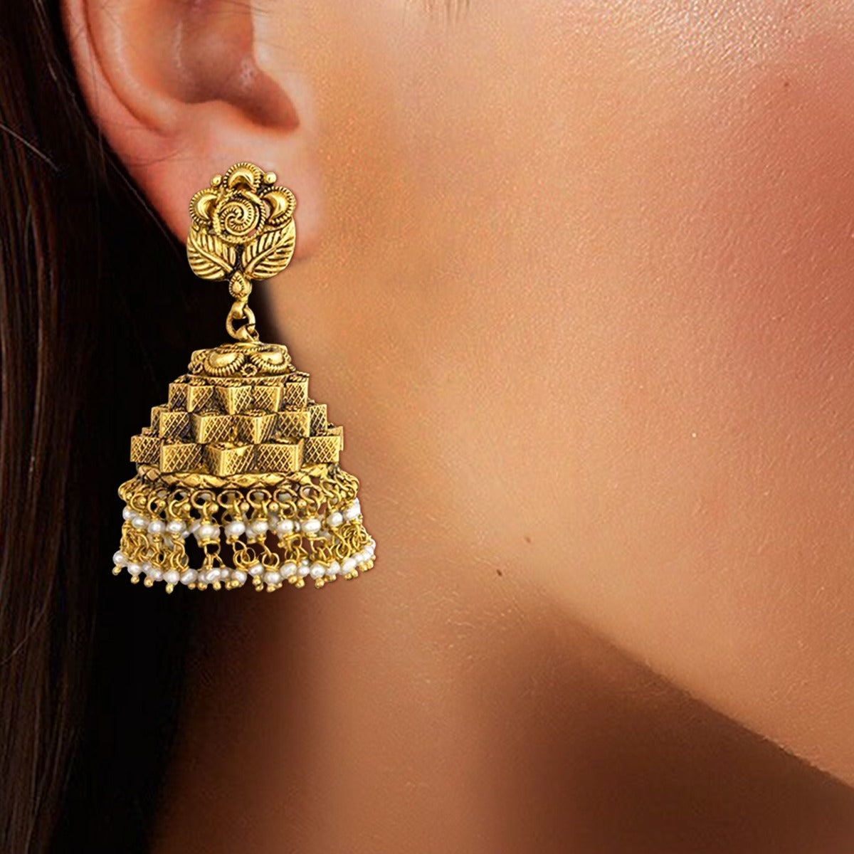 Ethnic Gold Jhumka