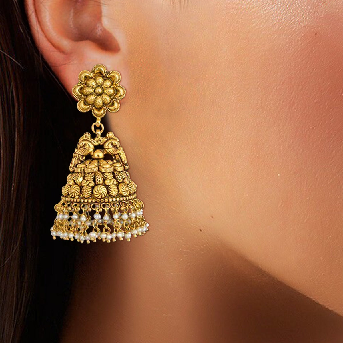 Filigree Gold Jhumka