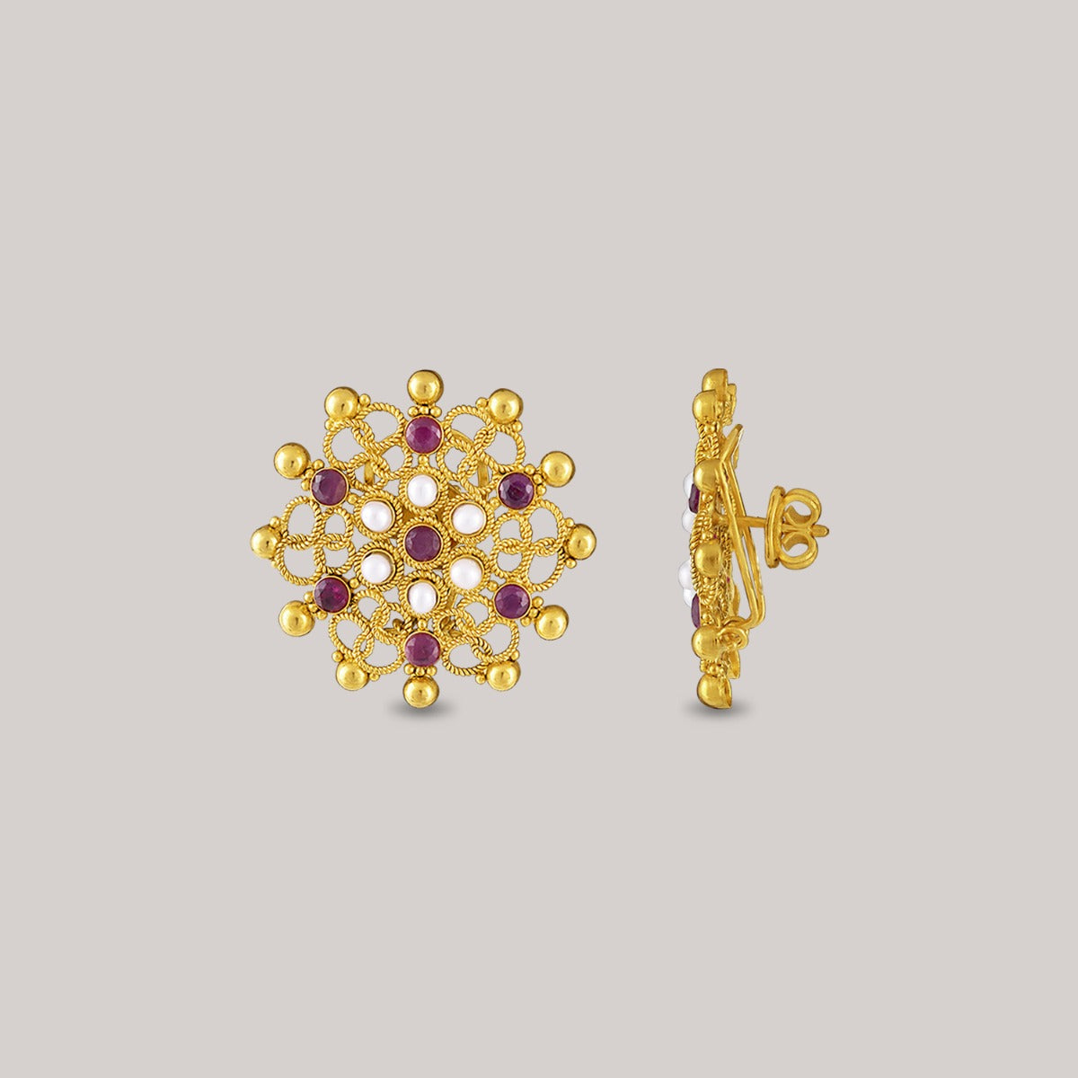 Rangoli Gold Earrings