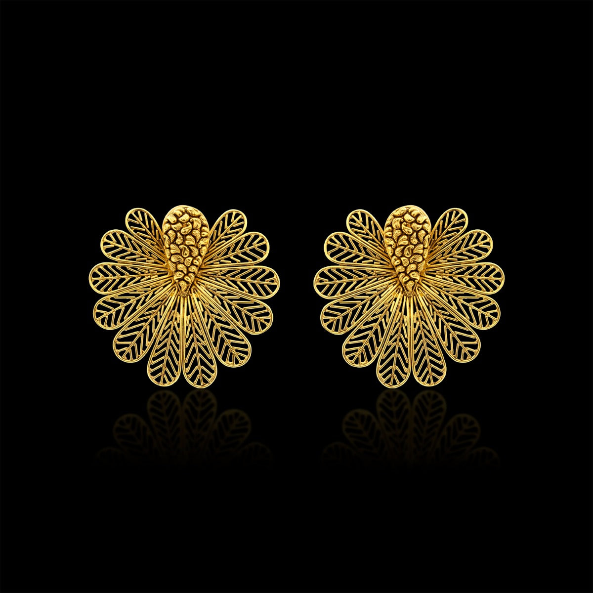 Butterfly Inspired Gold Earrings