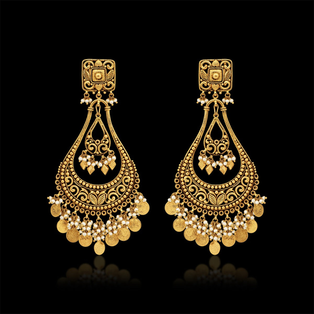 Elegant Long Gold Chandbali
