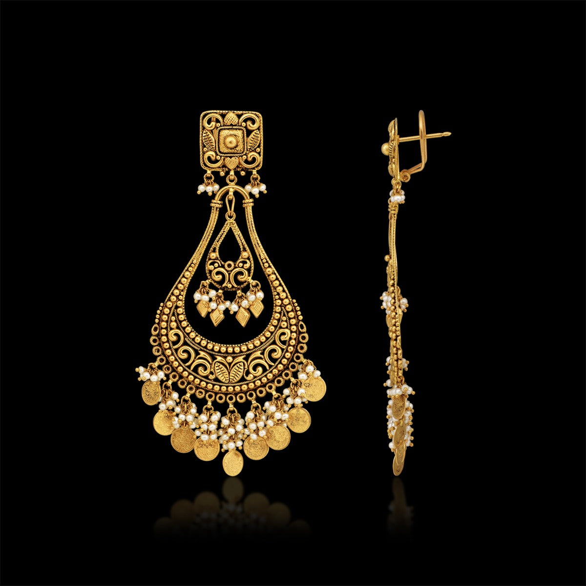 Elegant Long Gold Chandbali