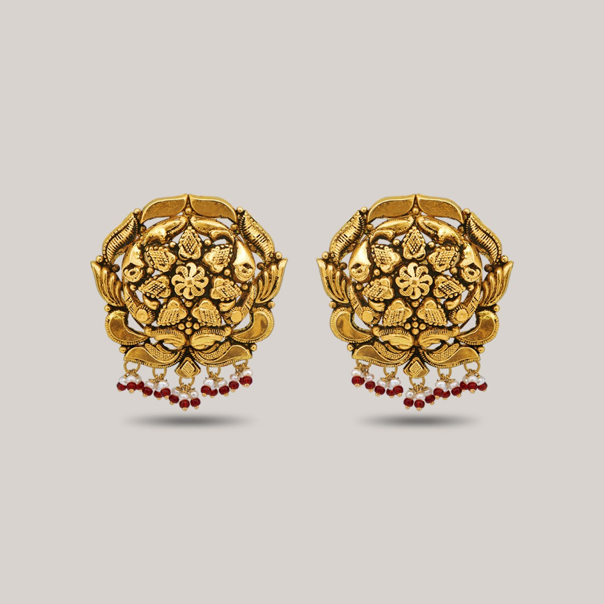 Regent Intricate Gold Earrings