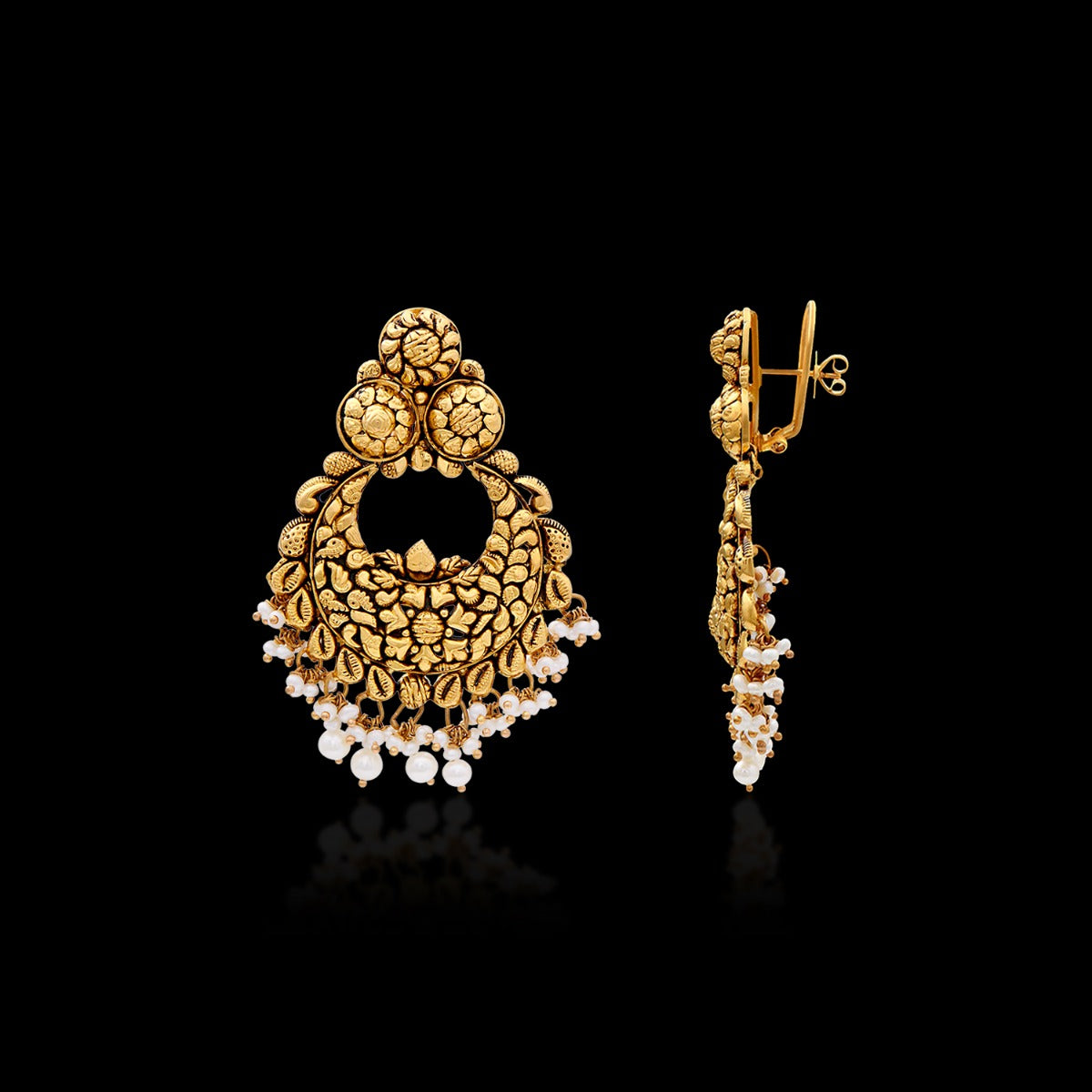 Jhumka Style Gold Choker Set