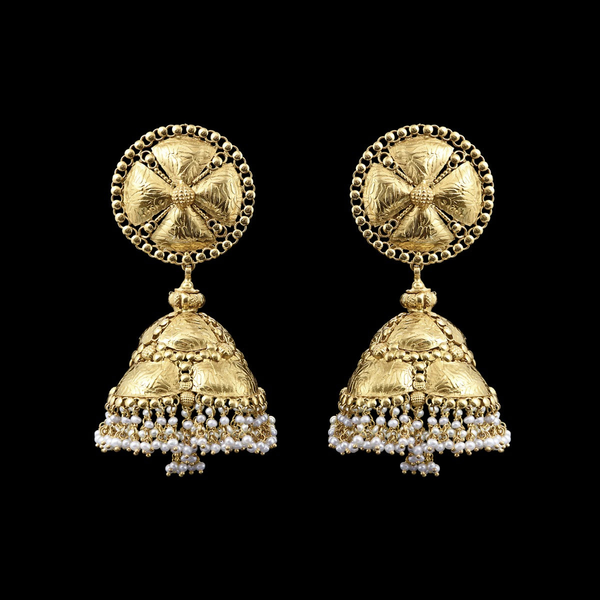 Puffy Light Gold Jhumka