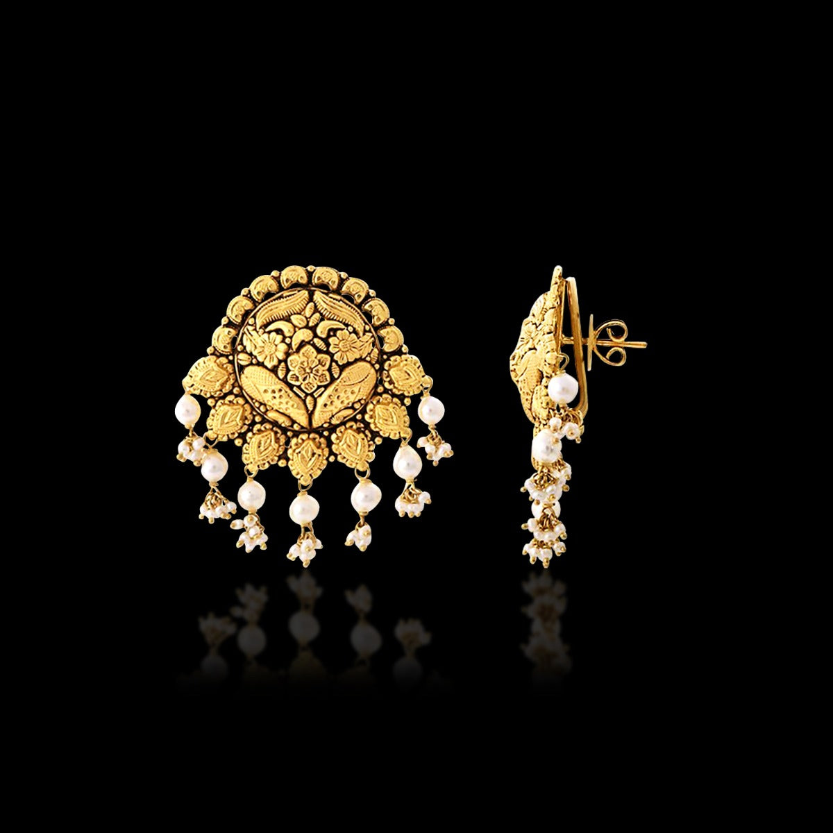 Sunlit Elegance Gold Earrings
