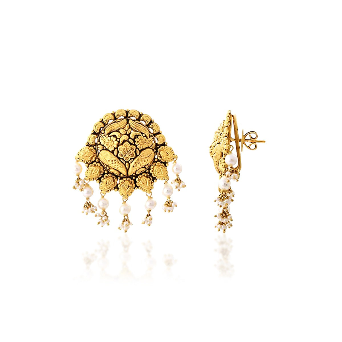 Sunlit Elegance Gold Earrings