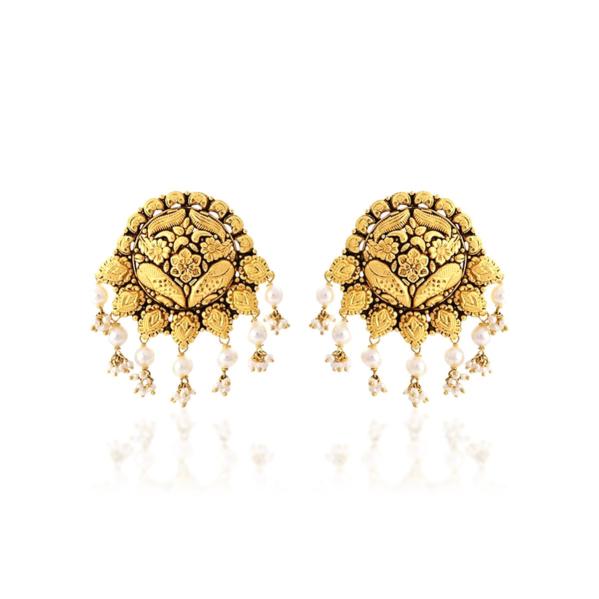 Sunlit Elegance Gold Earrings