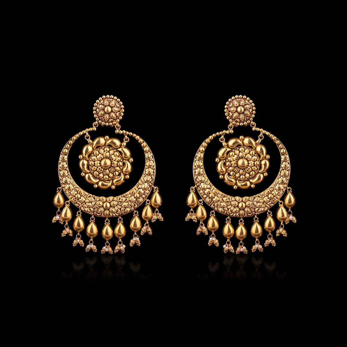 Peony Gold Chandbali