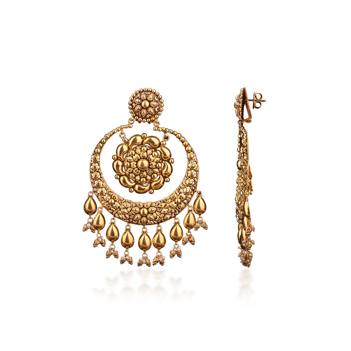 Peony Gold Chandbali
