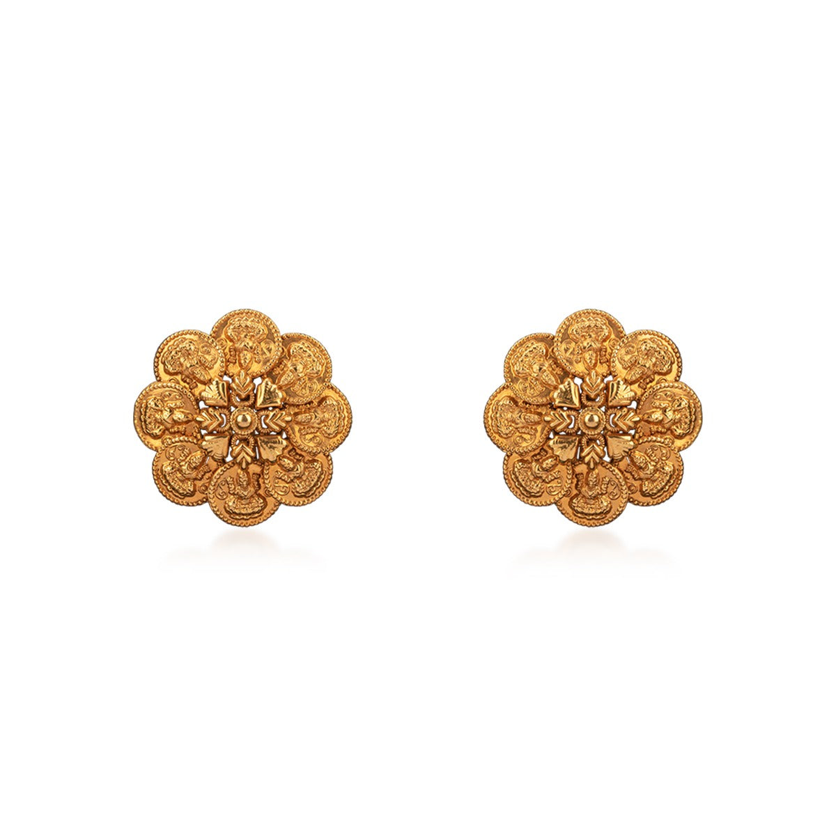 Coined Round Earrings