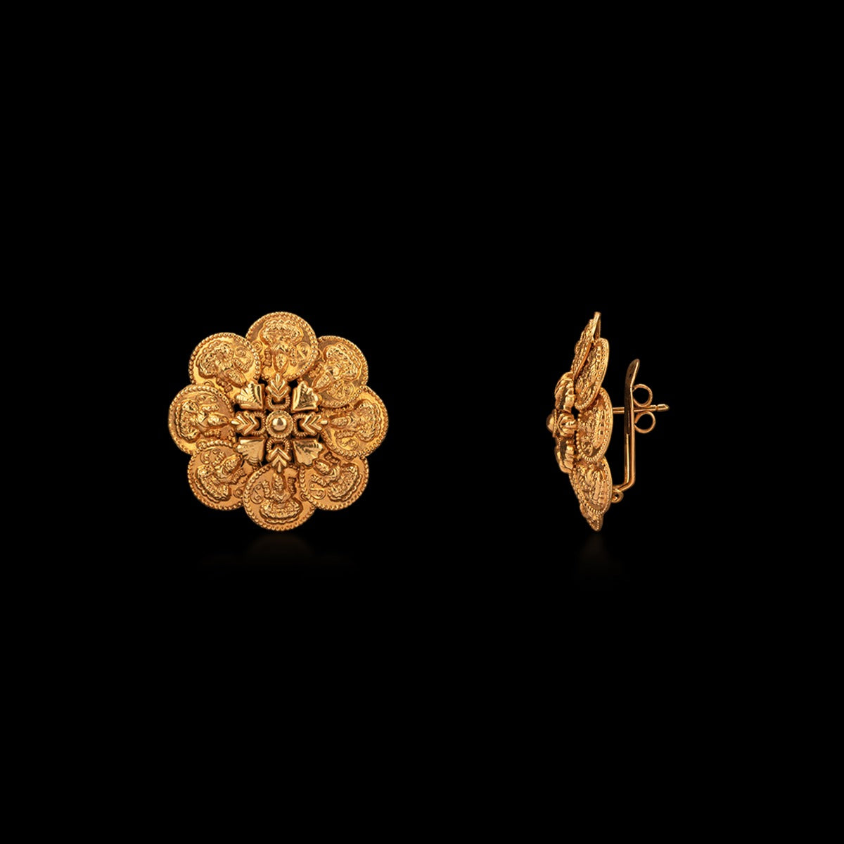 Coined Round Earrings