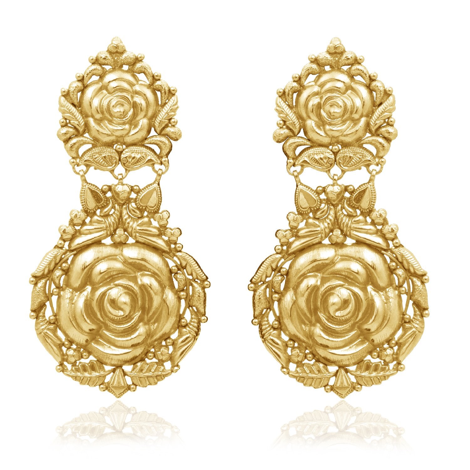 Blooming Rose Gold Earrings