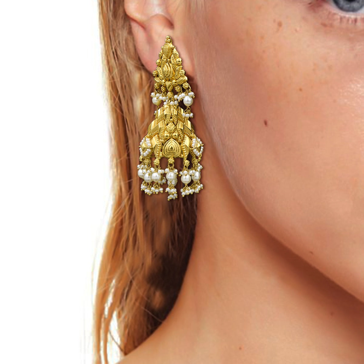Gold Temple Dome Jhumka