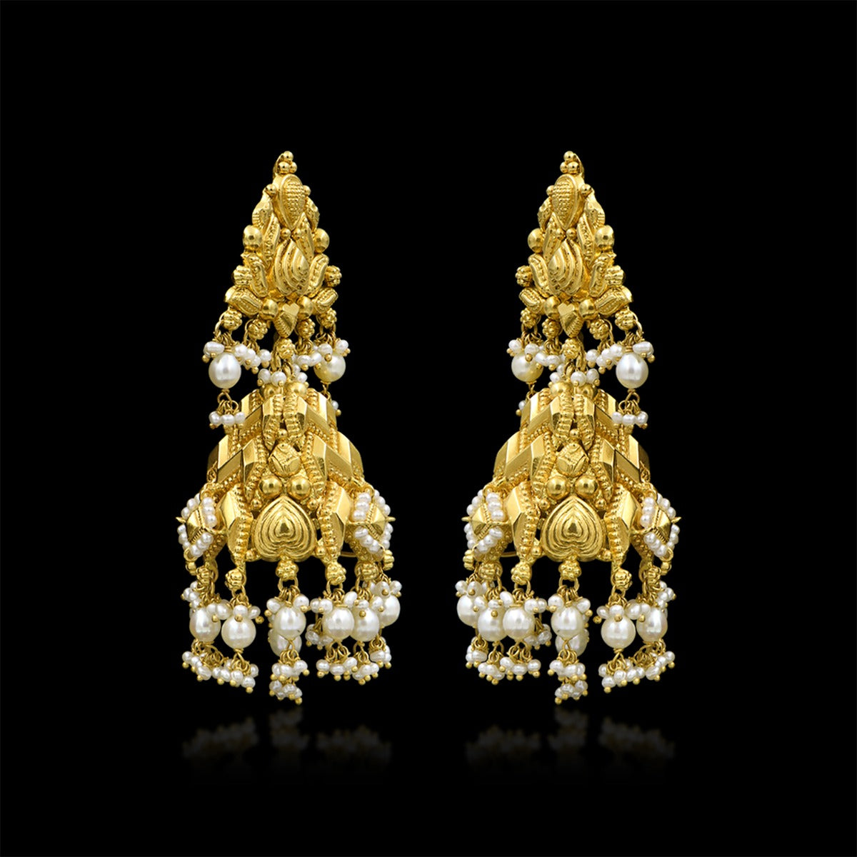 Gold Temple Dome Jhumka