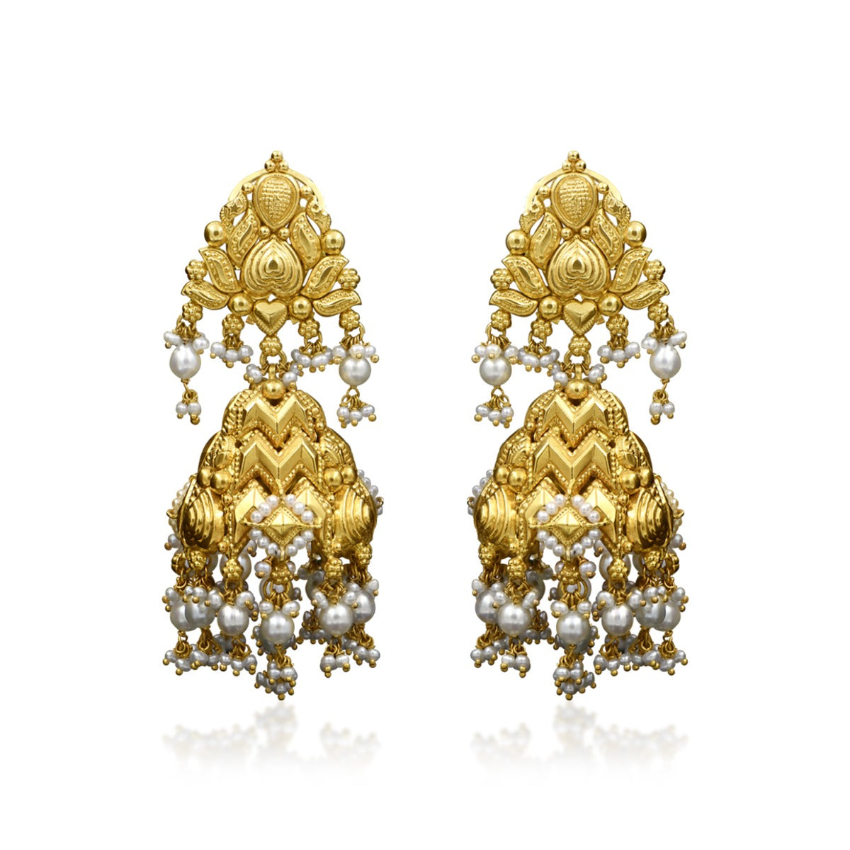 Gold Temple Dome Jhumka