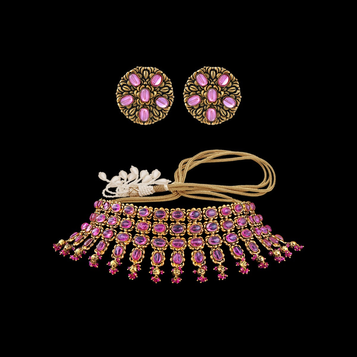 Cambre Tourmaline Gold Choker Set