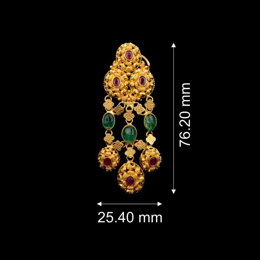 Tassel Geometric Gold Earrings