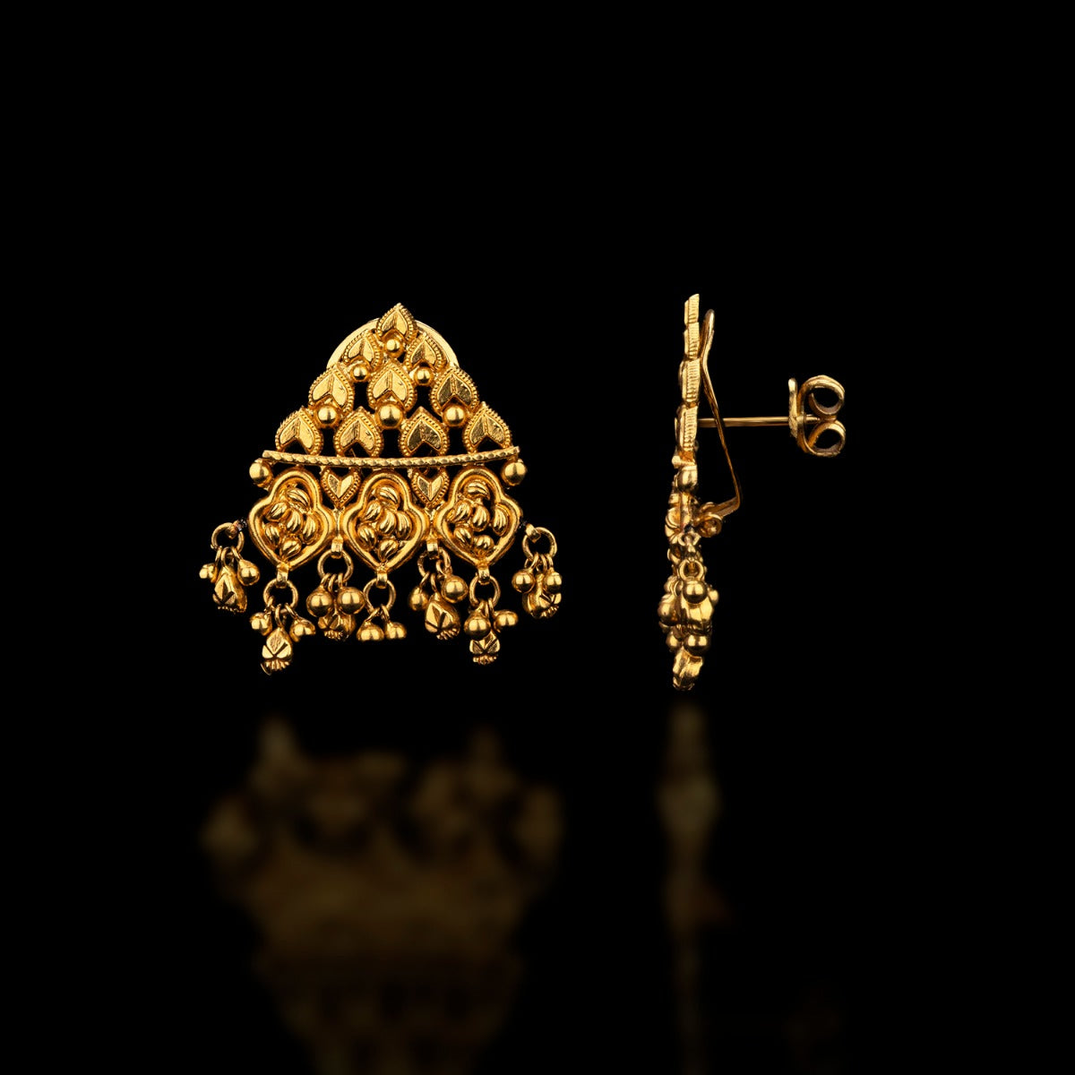 Top Trickle Gold Earrings