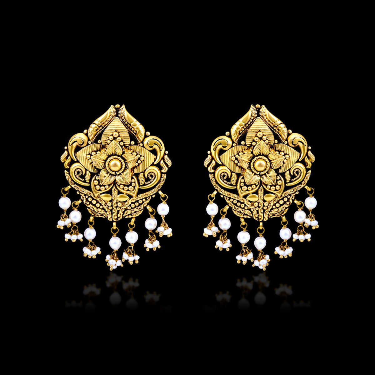 Amaira Ornate Gold Earrings