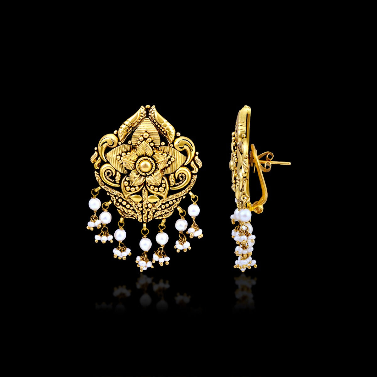 Amaira Ornate Gold Earrings