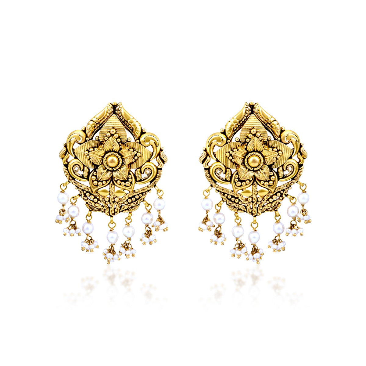 Amaira Ornate Gold Earrings