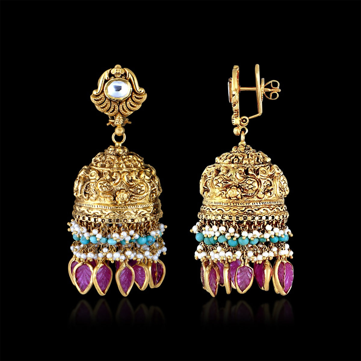 Persian Inspired Gold Jhumka