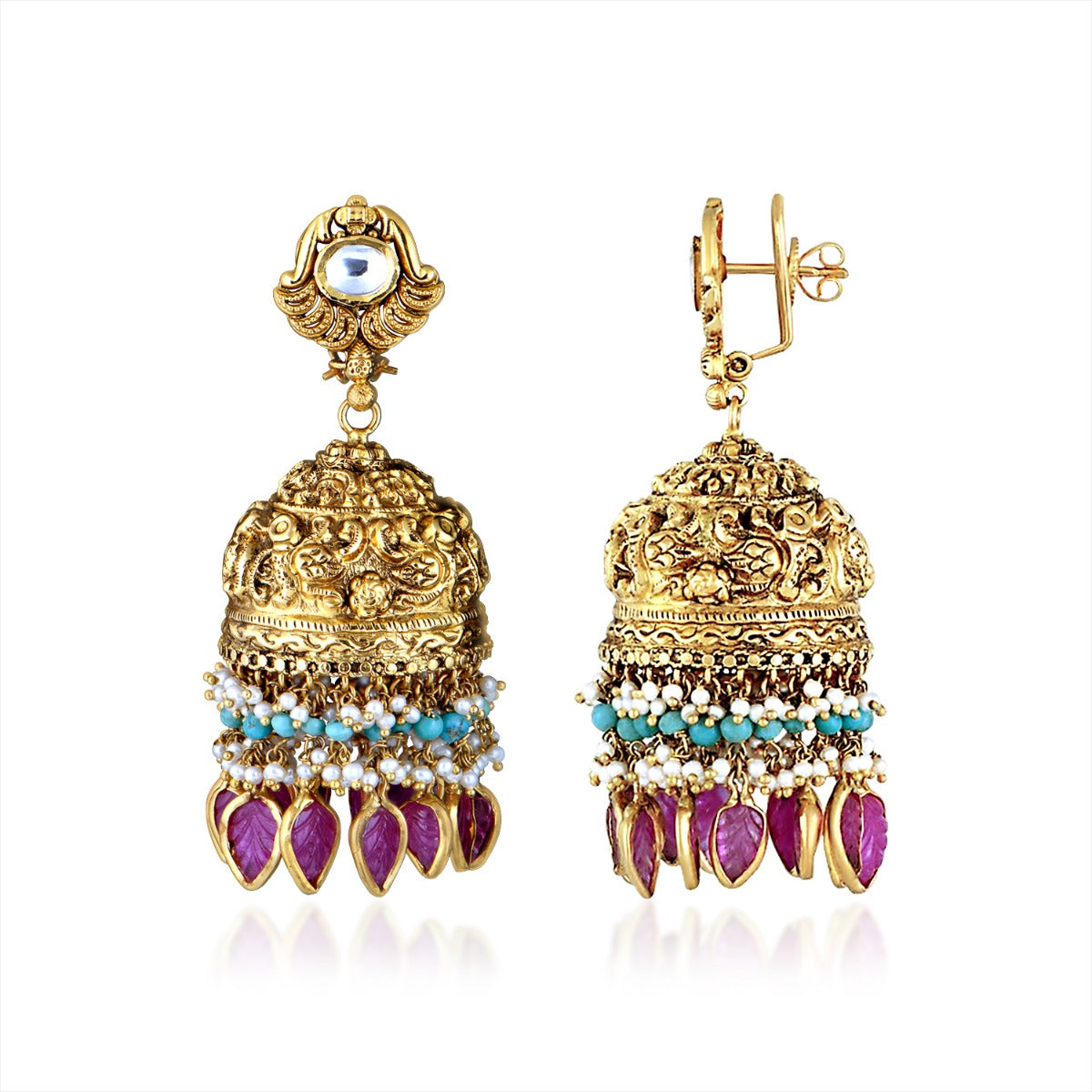 Persian Inspired Gold Jhumka