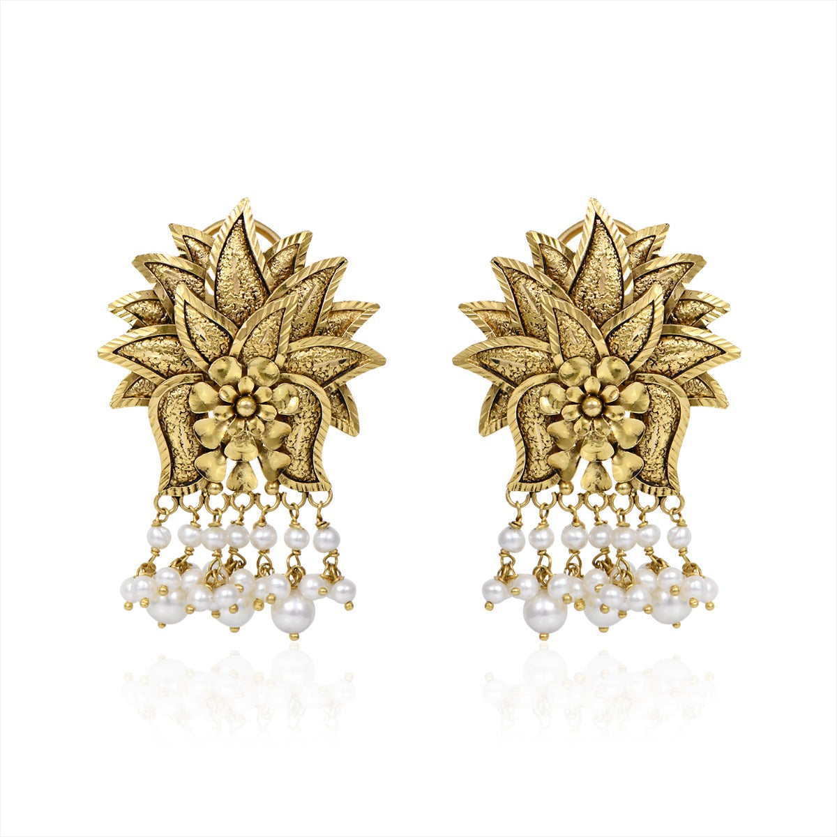 Kalash Top Gold Earrings