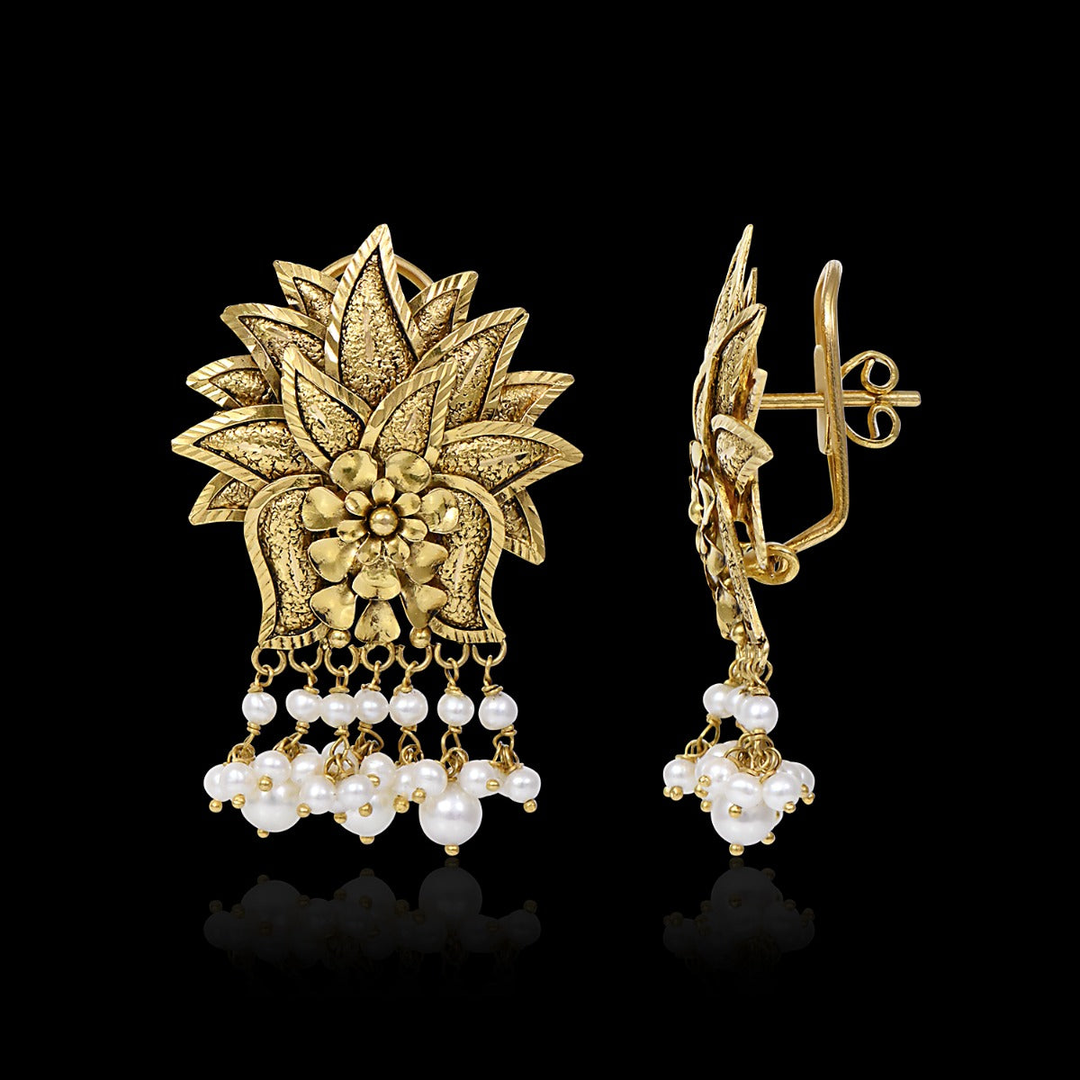Kalash Top Gold Earrings