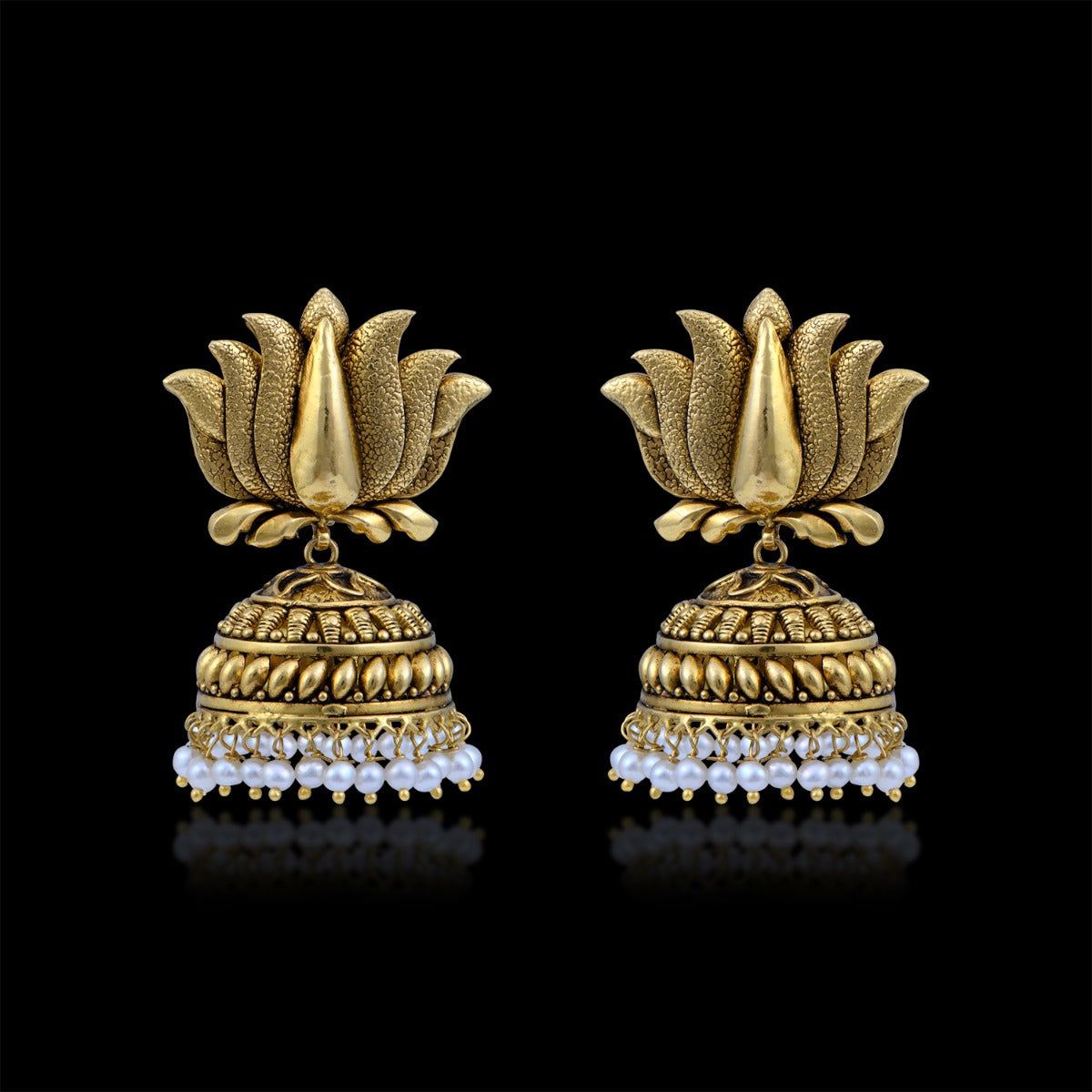 Lotus Gold Jhumka