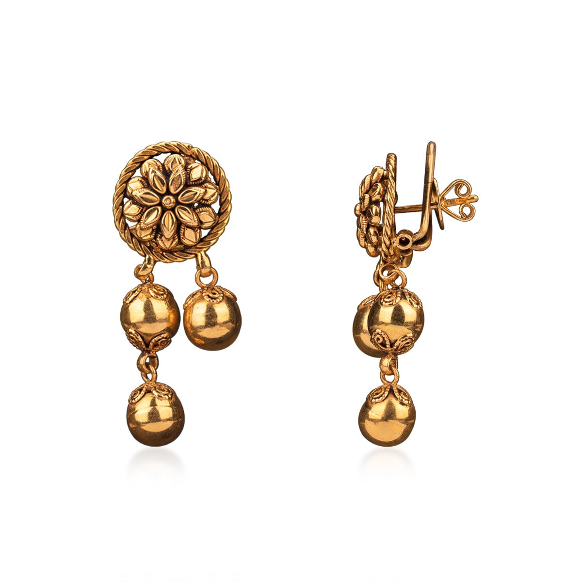 Petals Of Mist Gold Earrings