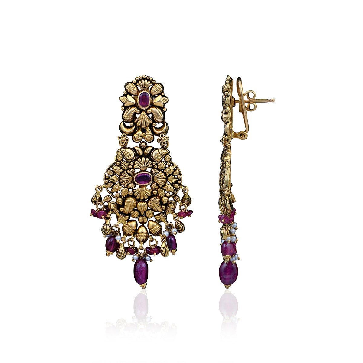 Manikya Gold Earrings