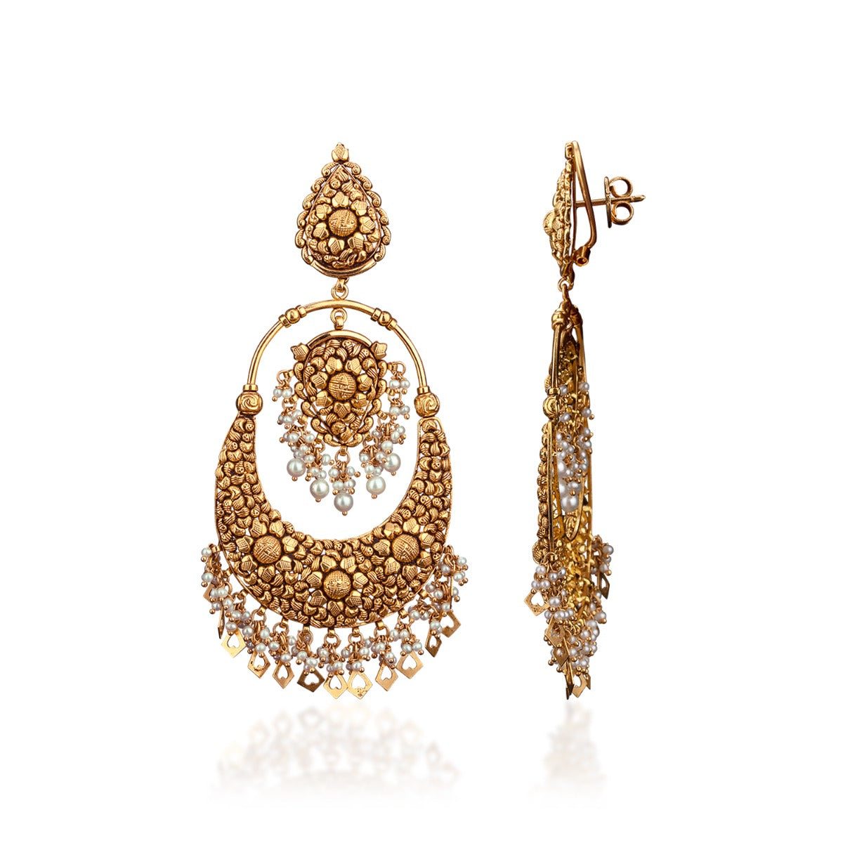 Ethnic Oversized Gold Chandbali
