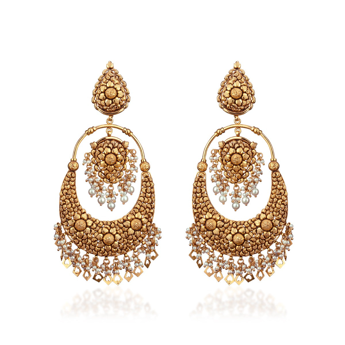Ethnic Oversized Gold Chandbali